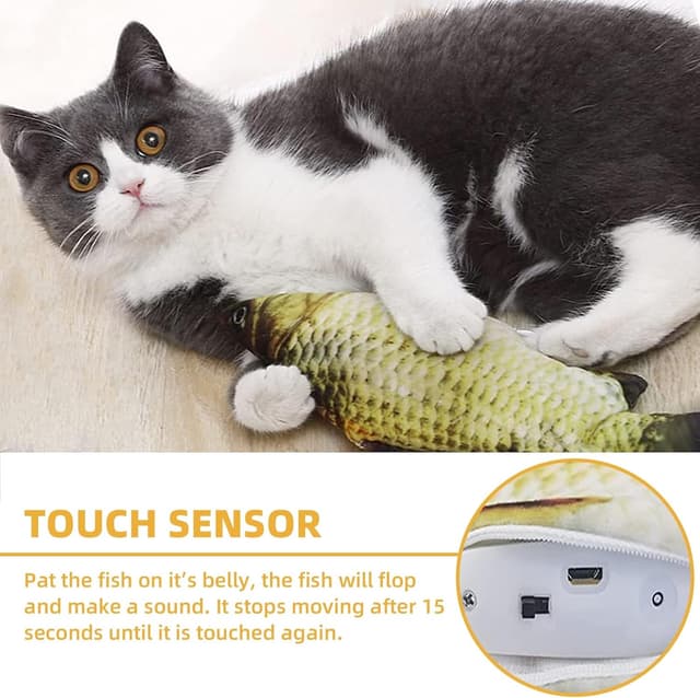 Thumbnail 2 de Nepfaivy Giocattolo Interattivo per Gatti Pesce 1 🔥📦🐟