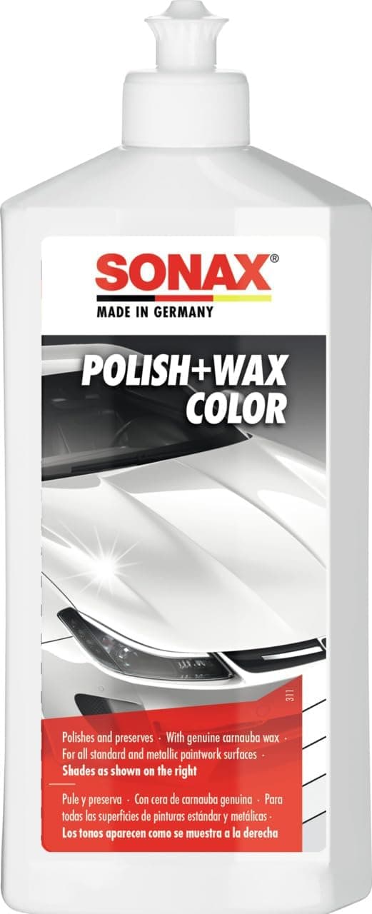 Detalle de SONAX Polish+Wax Color Blanco 500 ml