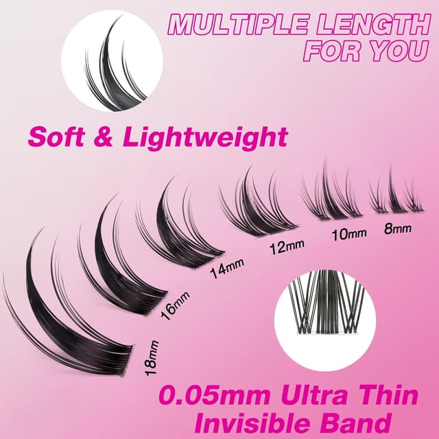 Detalle 2 de VEYESBEAUTY Manga Lash Clusters 8-18mm