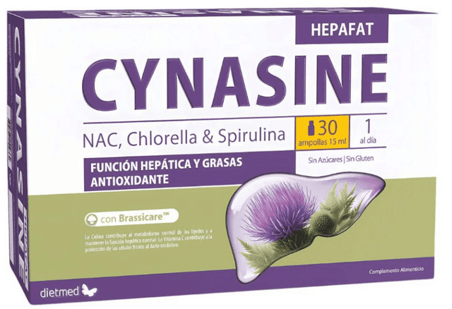 Imagen de Dietmed Cynasine Hepafat 30 ampollas para función hepática en OfertitasTOP