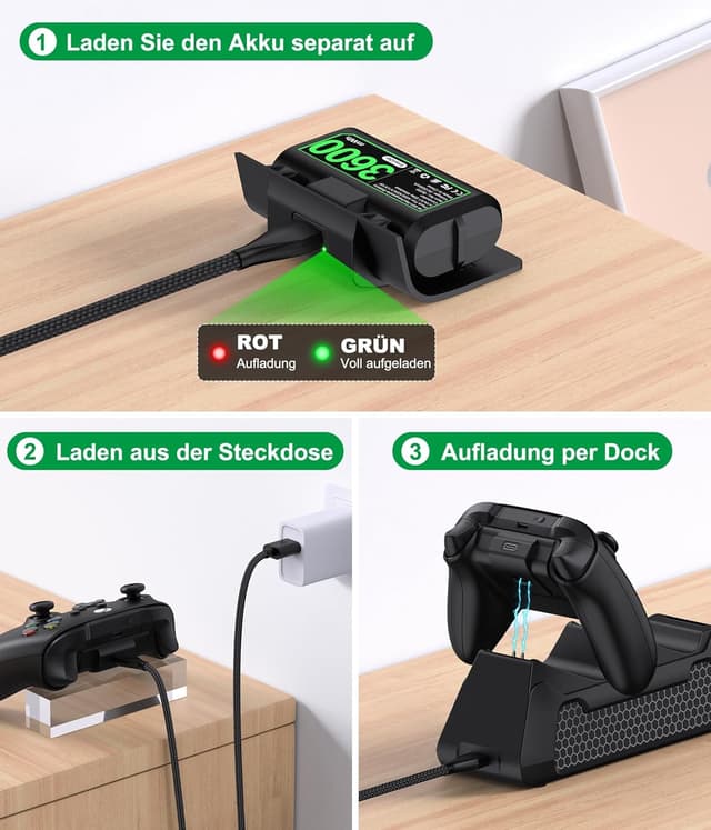 Thumbnail 6 de Elegamefy Controller Akku Xbox Series X/S 20h