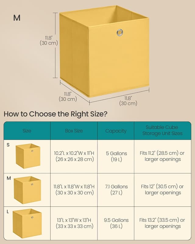 Detalle de SONGMICS Storage Cubes 30 x 30 x 30 cm
