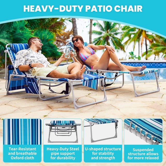Thumbnail 5 de WEJOY 3-in-1 Tanning Chair 300 lb