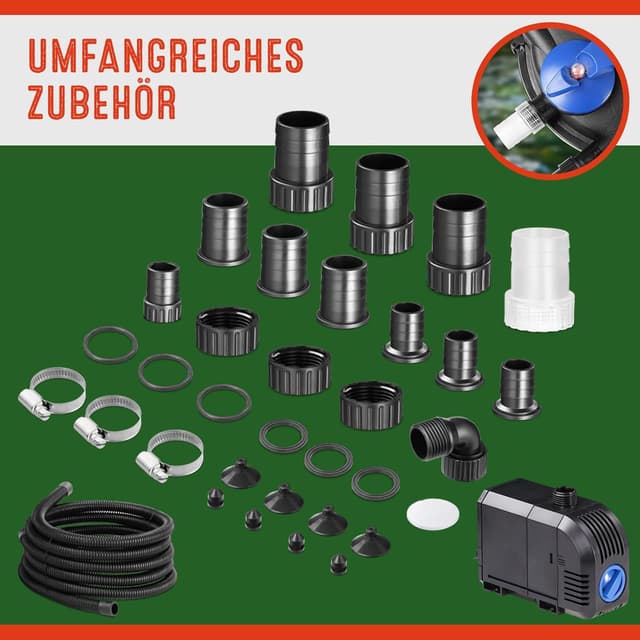Detalle de GARDEBRUK Teichdruckfilter Set 16L 11 W