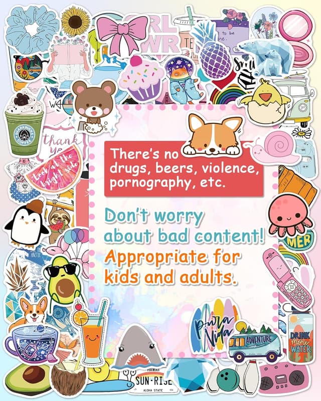 Thumbnail 4 de Greingways Sticker Pack 300 Water Bottle Stickers 🎨