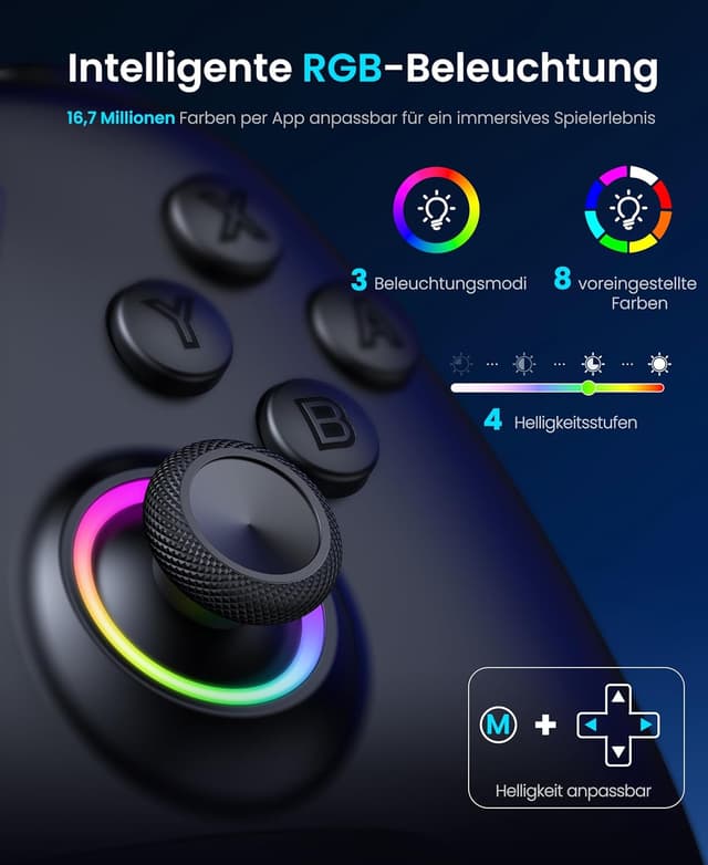 Detalle de HELLCOOL Switch 2 Controller 15 Std Spieldauer