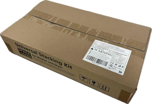 Detalle 2 de Ultrasottile Kit Sovrapposizione Lavatrice & Asciugatrice Universale (45-68 cm) con 4 ganci, anti-vibrazione e installazione senza fori