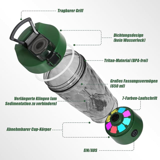Detalle de SOARFLY Elektrischer Shaker 650 ml