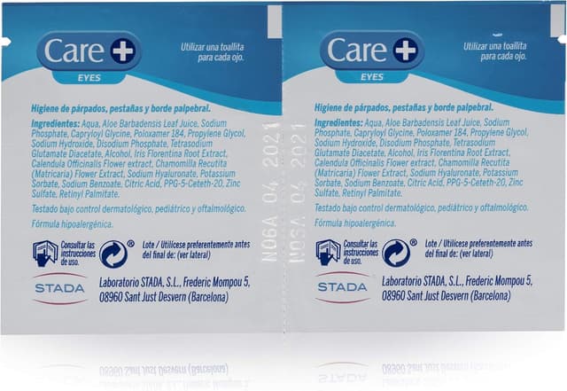 Detalle 1 de Care+ Toallitas Oftálmicas 60 unidades