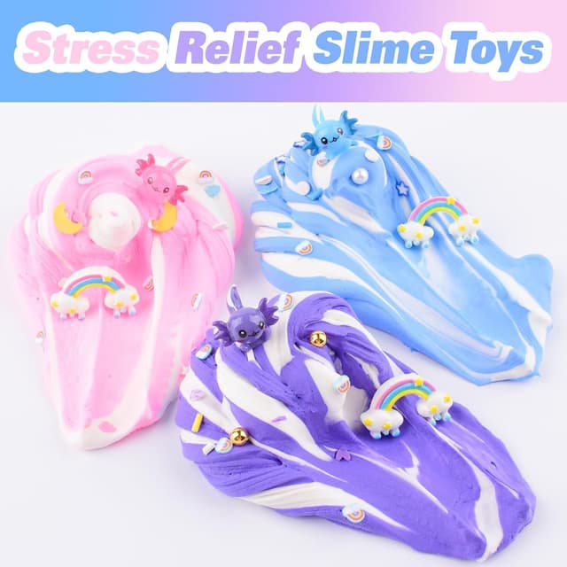 Detalle 2 de Axolotl Slime Kit 3-pack, dual‑colour butter slime