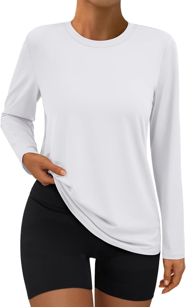Thumbnail 6 de Suncife Women’s Long Sleeve Workout Tops (Crew Neck) – breathable, quick-drying gym & yoga tees