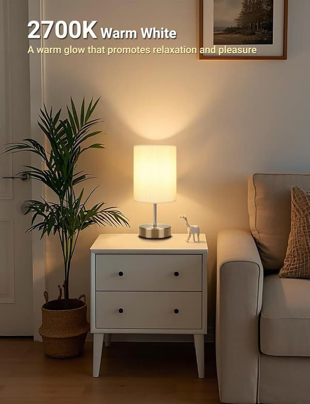 Thumbnail 5 de HSLighting Touch Control 3-way Dimmable Bedside Lamp