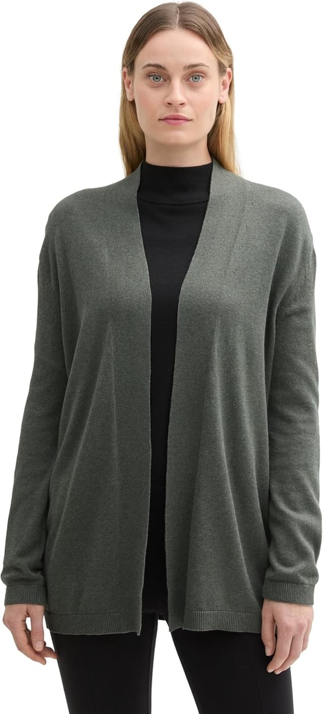 Detalle de TOM TAILOR 1045346 cardigan donna lungo in maglia morbida