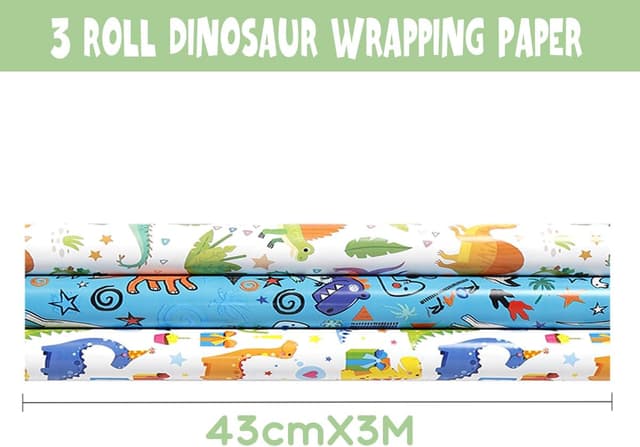 Thumbnail 1 de Dinosaur Wrapping Paper 3 Rolls