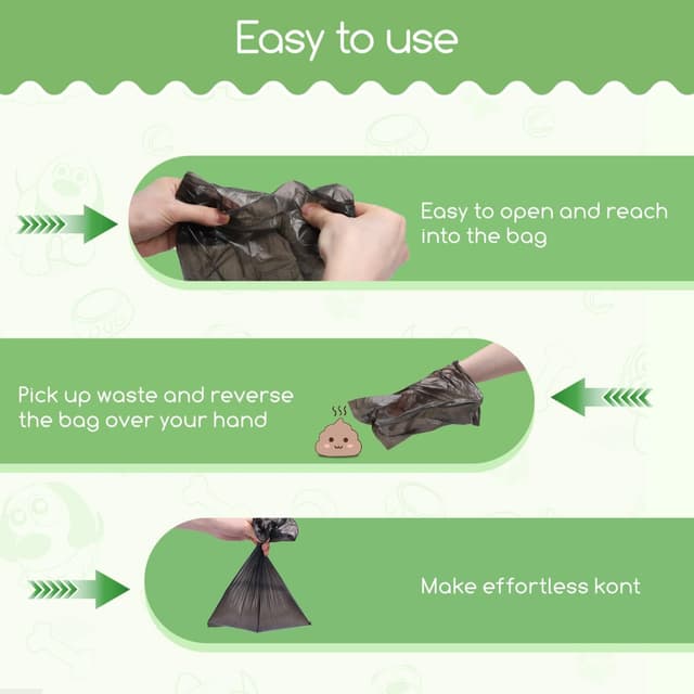 Detalle de Nobleza – Sac à crottes pour chien en sachets noirs (300 sachets, 20 rouleaux)