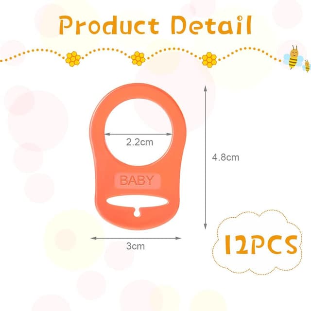 Detalle 2 de Vicloon anello in silicone con adattatori per ciuccio (12 pezzi)