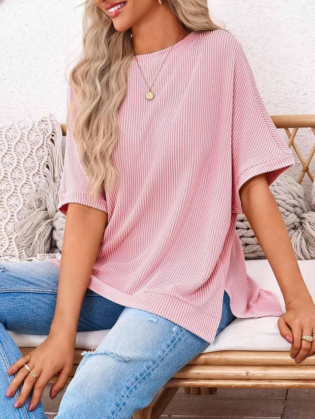 Detalle 2 de Tankaneo oversized ribbed tee tunic