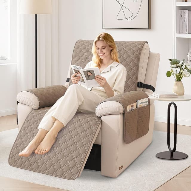 Thumbnail 1 de YSTELLAA Copripoltrona 1 Posto impermeabile caffè chiaro