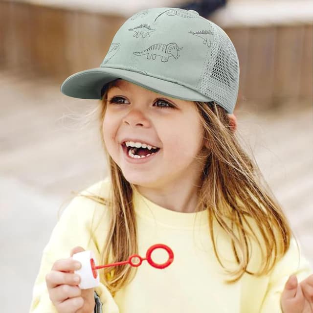 Detalle de DRESHOW Toddler Baseball Cap & Baby Sun Hat with Dinosaur Print (Mesh Back, Velcro Ajustable) — Unisex