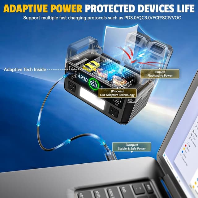 Detalle 2 de Dewalt 550W Portable Power Inverter 110V ๐