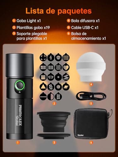 Thumbnail 6 de Rollei Photoolex GOBO Light Antorcha LED 8.400 mAh