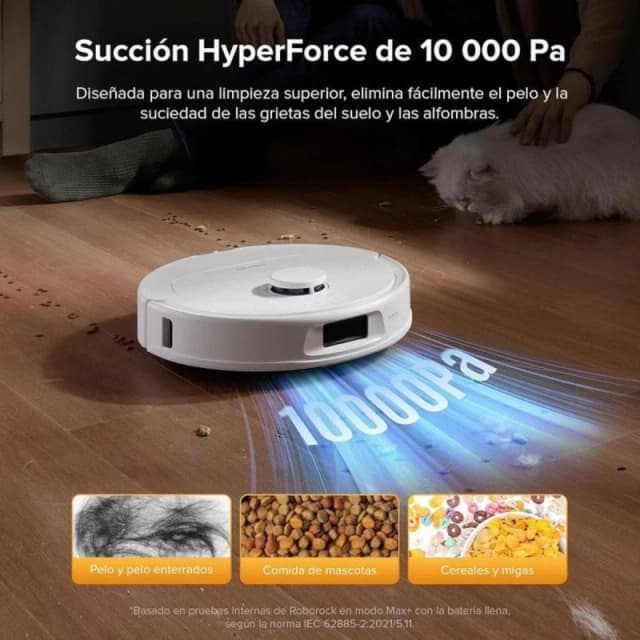 Detalle de Roborock QV35S Robot Aspirador 🧹 Potente Succión 10,000 Pa