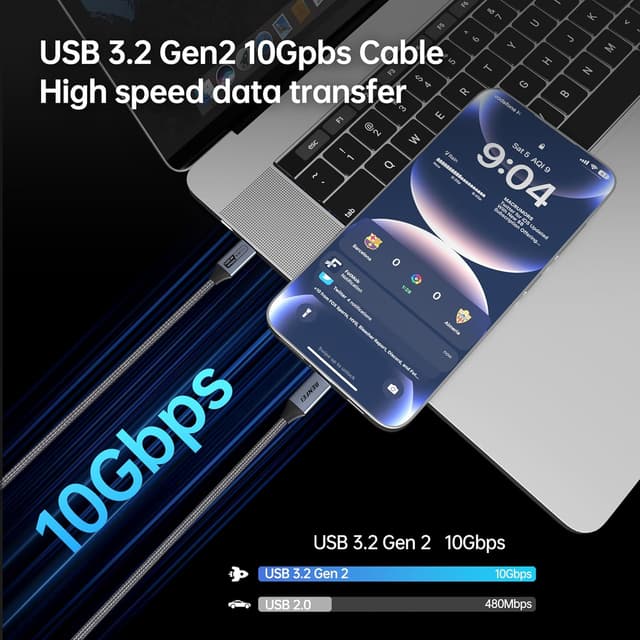 Detalle de Cavo USB-C video 4K 60Hz 10Gbps BENFEI