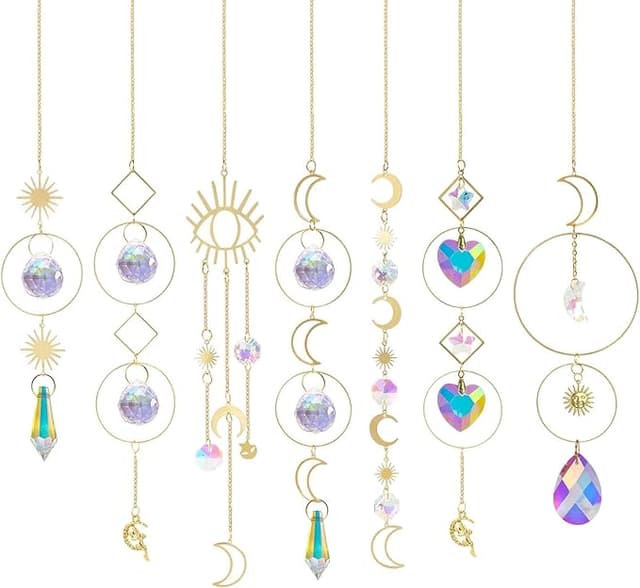 Imagen de OFFCUP Juego de 7 Atrapasoles de Cristal 🌈 para Ventanas y Jardines en OfertitasTOP