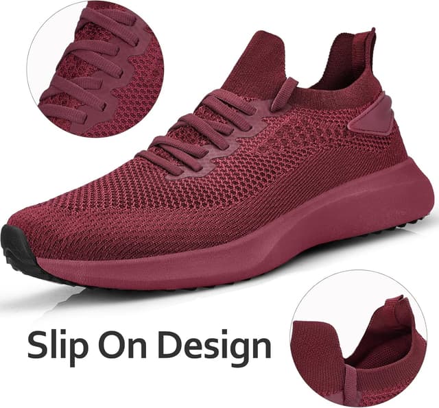 Detalle 2 de Giniros men’s trainers: breathable mesh slip-on walking & running shoes