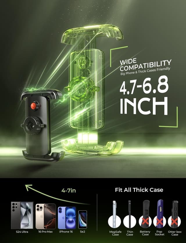 Thumbnail 2 de LISEN Bike Phone Holder for iPhone 16, 4.7–7.0"