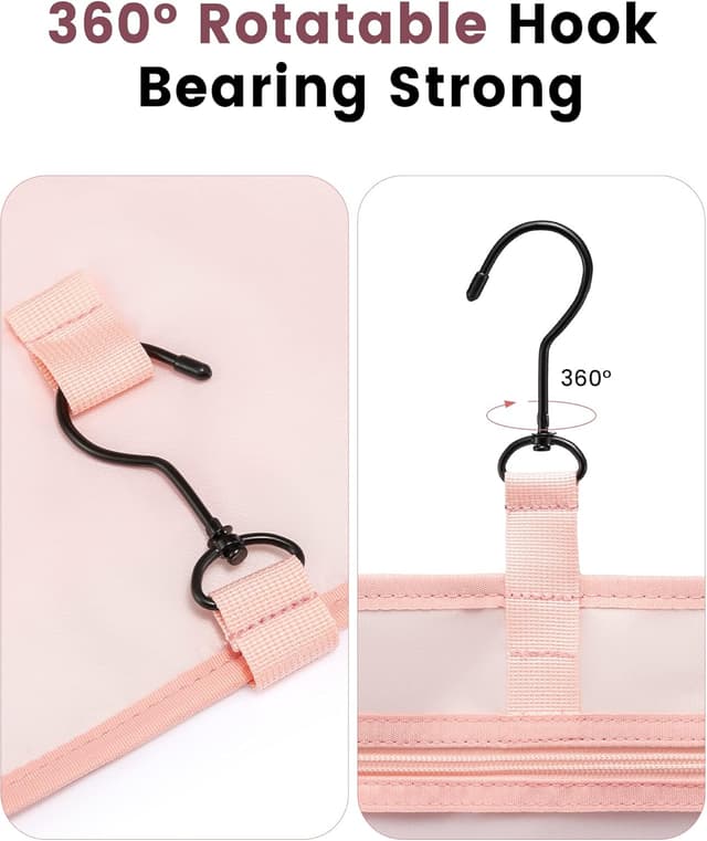 Detalle de LOVEVOOK Kulturtasche Damen LOVEVOOK – wasserdichter Kulturbeutel mit 360° Drehhaken, faltbar & groß