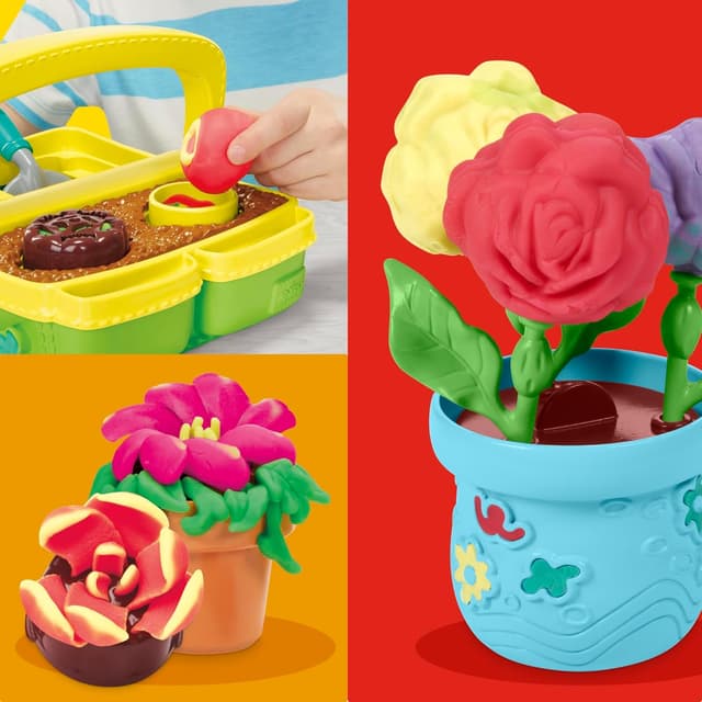 Detalle de Play‑Doh Bunter Blumenspaß Spielset 284 g 🎨