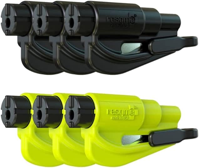 Detalle de RESQME Porte-clés sécurité voiture : brise-vitre et coupe-ceinture (lot de 6)