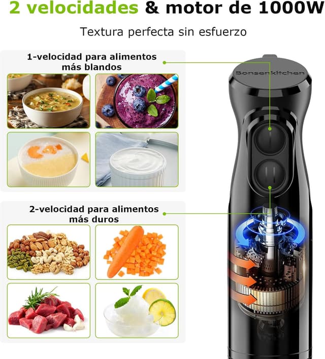 Thumbnail 2 de Bonsenkitchen Batidora de Mano 1000 W