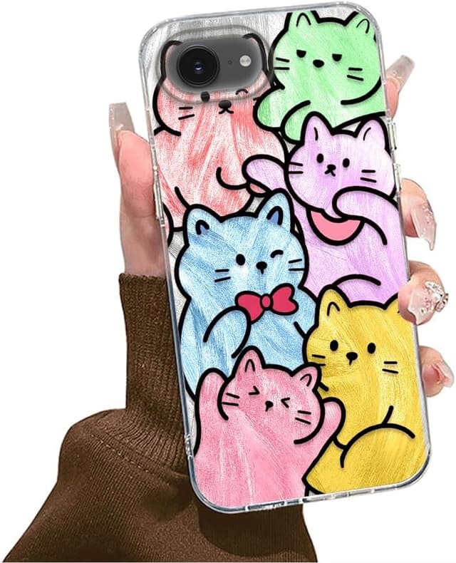 Detalle de iPhone 16e Handyhülle mit Katze, 6,1 Zoll