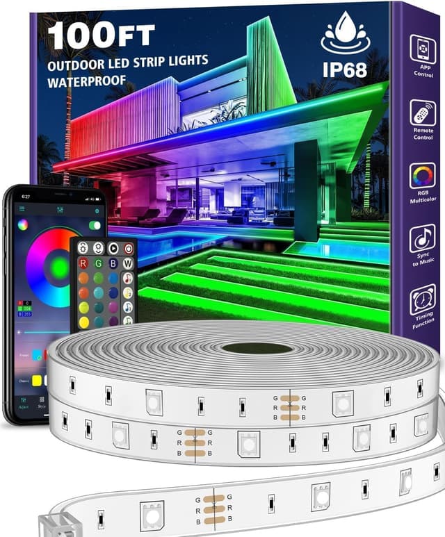 Thumbnail 6 de AILBTON 6m LED Neon Rope Lights with app/remote, music sync and IP65 RGB outdoor-ready lighting