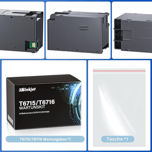 Detalle de Osinkjet Wartungsbox T6715/T6716 (C13T671500/C13T671600) für WorkForce & WorkForce Pro – Resttintenbehälter