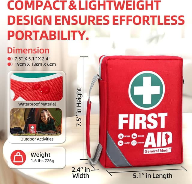 Detalle de General Medi Compact 175-Piece First Aid Kit