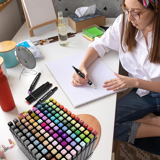 Thumbnail 6 de XIGENIC 120 Alkohol Marker Set – 120 Farben mit Twin-Tip Spitze zum Skizzieren, Manga & Coloring Book