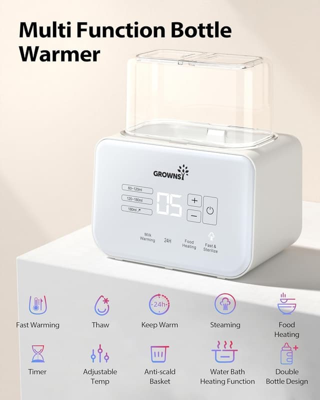 Detalle 2 de Grownsy Bottle Warmer 9-in-1 Baby Bottle Warmer