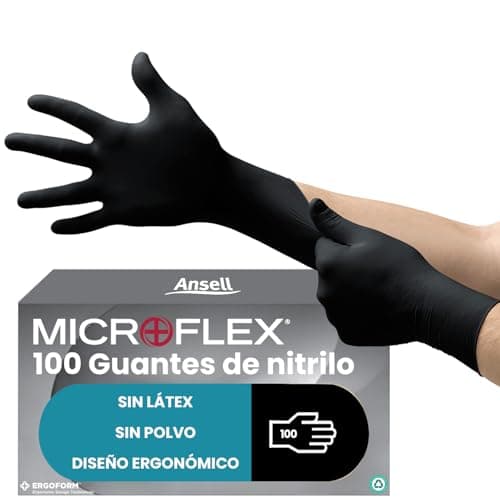 Imagen de Ansell MicroFlex 93-852 Guantes nitrilo talla M, 100 uds en OfertitasTOP