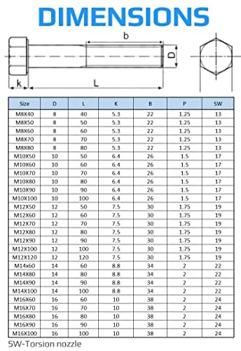Thumbnail 3 de Boulons M14x60 hexagonaux 10.9 noir ⚙