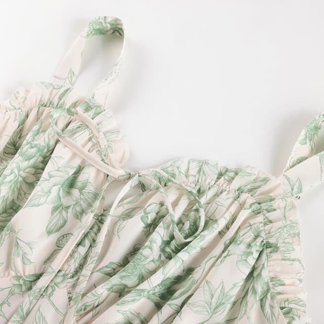 Detalle de SCARLET DARKNESS Robe d’été décontractée pour femme sans manches à motif floral