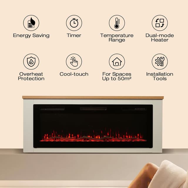 Thumbnail 1 de HOMAVO 50" Cheminée électrique 🏠