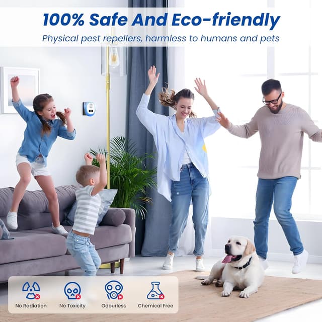 Thumbnail 3 de PKBD PKBD 4 PCs Rodent Ultrasonic Pest Repeller 1600 sqft