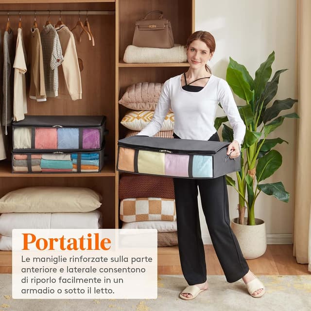 Detalle 1 de Lifewit organizer sotto letto 40 L 3 pezzi