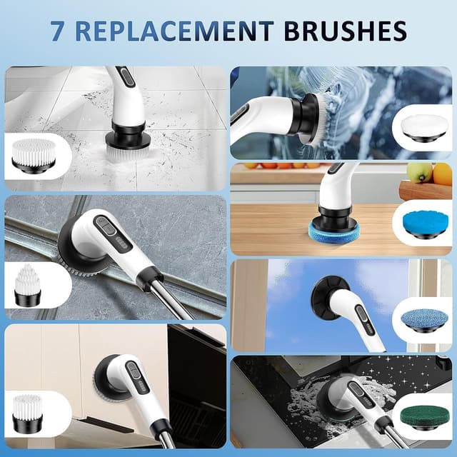 Detalle 2 de FYDEE Brosse Nettoyage Electrique 3000mAh đ§č