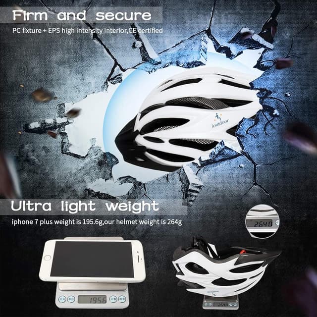 Detalle 2 de ioutdoor Premium Fahrradhelm mit abnehmbarer Sonnenblende und Insektennetz (CE/CPSC)