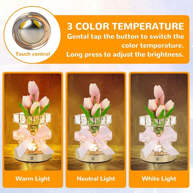 Detalle 2 de Mumisuto Nachtlicht Tulpen 12 x 24 cm