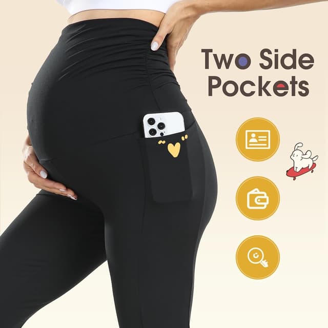 Detalle 2 de Leggings premaman con tasche Ymmott